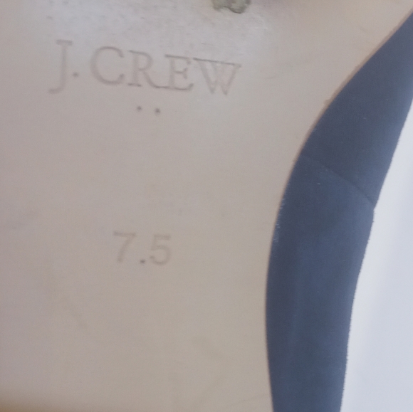 J. CREW NAVY BLUE SUEDE FLAT SHOES sz 7.5 women - Picture 8 of 9